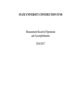 Measurement Record of Operations and Accomplishments 3-2017