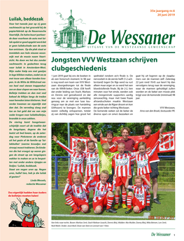 Jongsten VVV Westzaan Schrijven Clubgeschiedenis