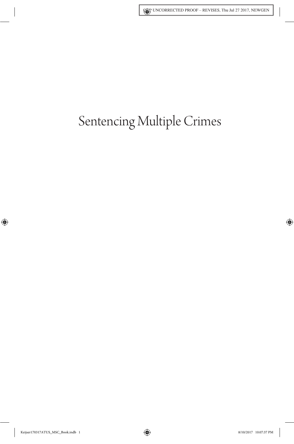 Sentencing Multiple Crimes