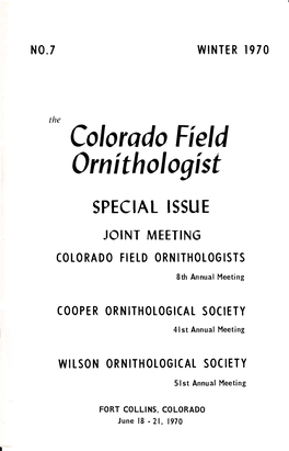 Colorado Field Ornithologists