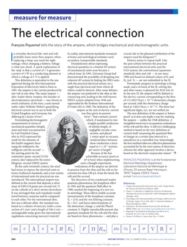 The Electrical Connection François Piquemal Tells the Story of the Ampere, Which Bridges Mechanical and Electromagnetic Units