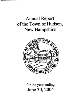 2004 Annual Town Report of the Hudson Recreation Department
