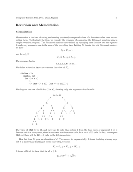 Recursion and Memoization