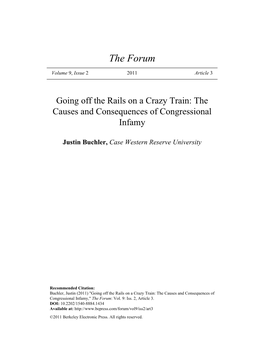 Going Off the Rails on a Crazy Train: the Causes and Consequences of Congressional Infamy