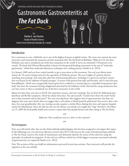 Gastronomic Gastroenteritis at the Fat Duck” by Nienke E