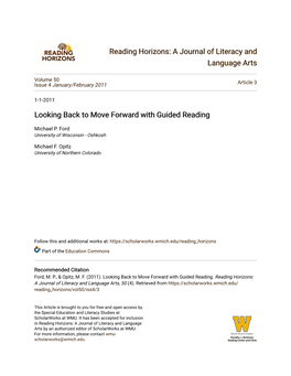 Looking Back to Move Forward with Guided Reading
