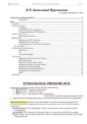 Icp, Intracranial Hypertension S50 (1)