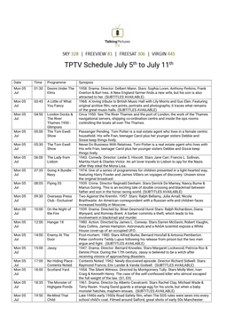 TPTV Schedule July 5Th to July 11Th