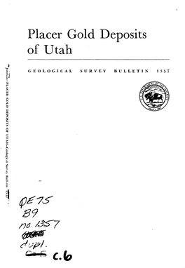 Placer Gold Deposits of Utah______