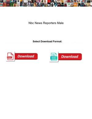 Nbc News Reporters Male