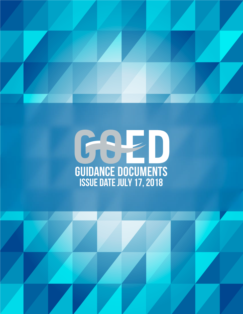 Guidance Documents Issue Date July 17, 2018 Guidance Documents