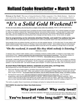 Sold Gold Weekend