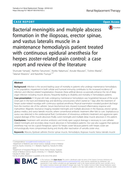 Bacterial Meningitis and Multiple Abscess Formation in the Iliopsoas