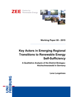 Key Actors in Emerging Regional Transitions to Renewable Energy