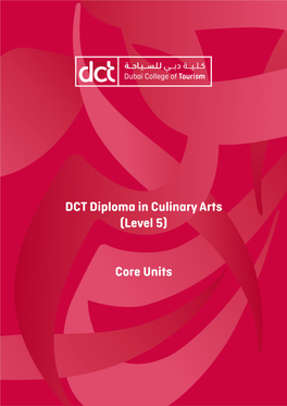 DCT Diploma in Culinary Arts (Level 5)