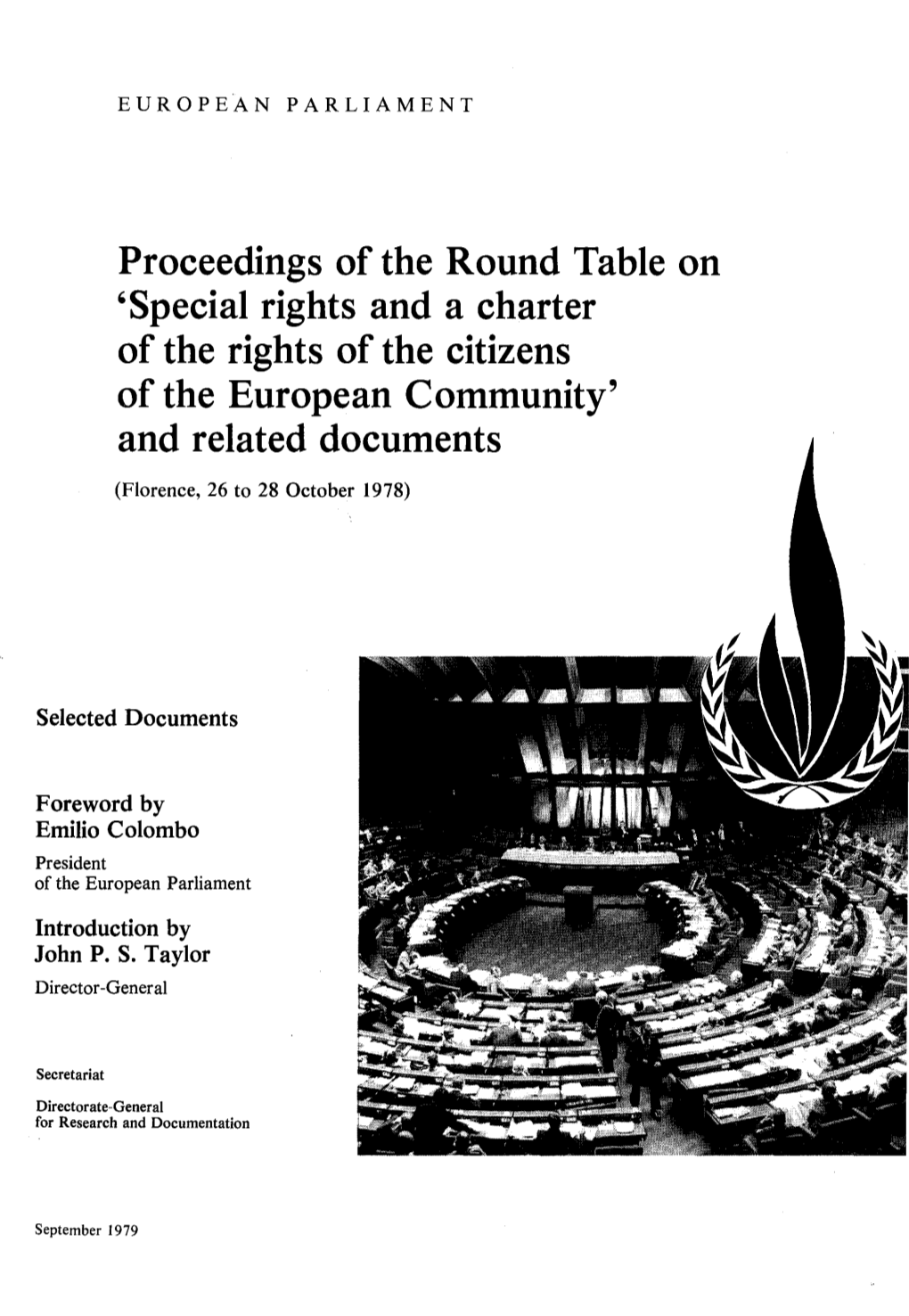 'Special Rights and a Charter of the Rights of the Citizens of the European Community' and Related Documents
