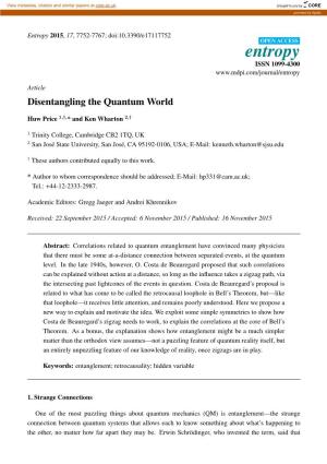 Disentangling the Quantum World