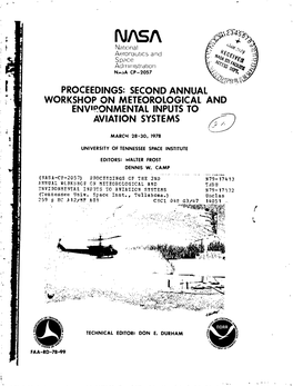 Proceedings of the 2Nd Annual Workshop on Meteorological And