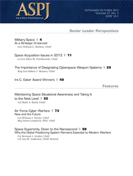 Air & Space Power Journal, September-October 2013, Vol. 27