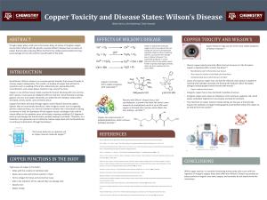 Copper Toxicity and Disease States: Wilson's Disease