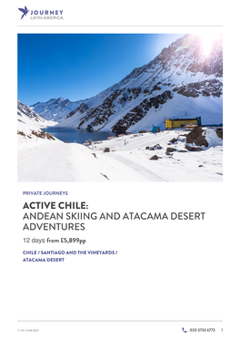 Andean Skiing and Atacama Desert Adventures