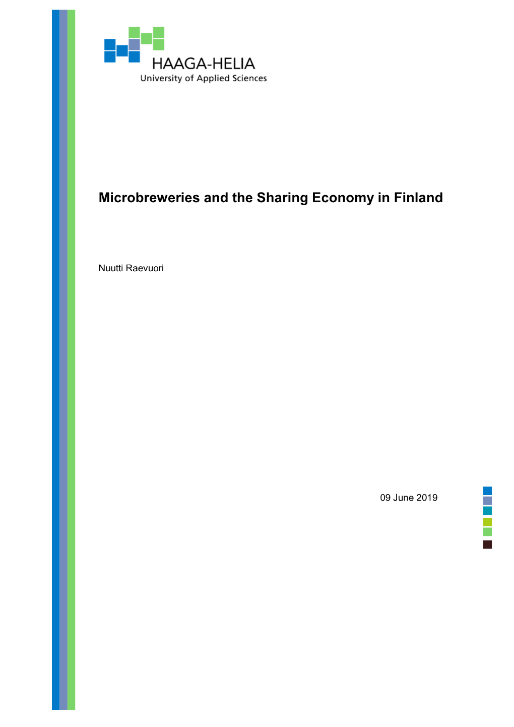 Microbreweries and the Sharing Economy in Finland