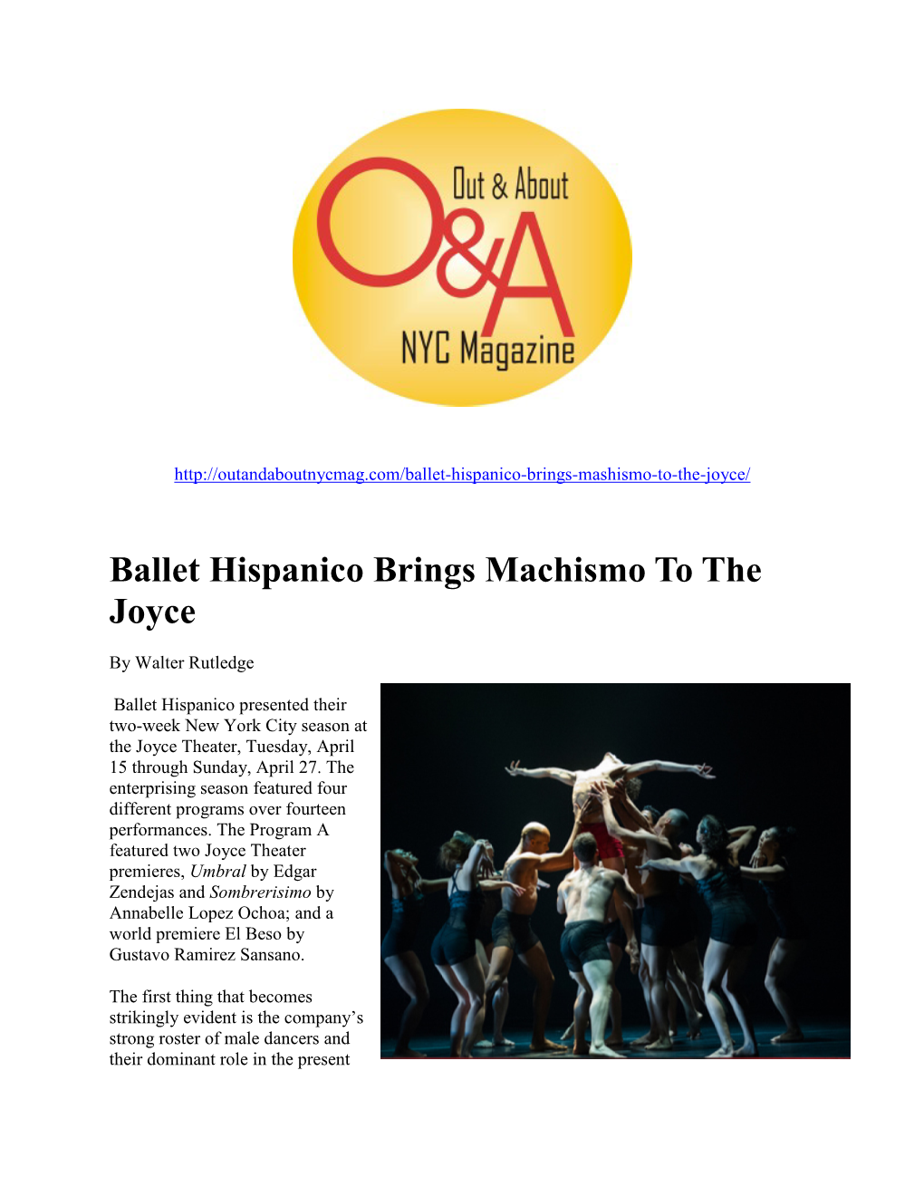 Ballet Hispanico Brings Machismo to the Joyce
