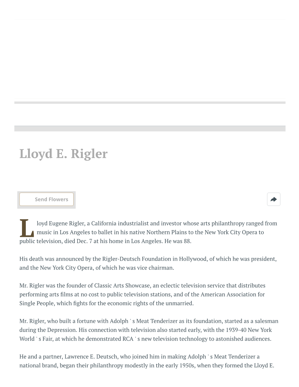 Lloyd E. Rigler