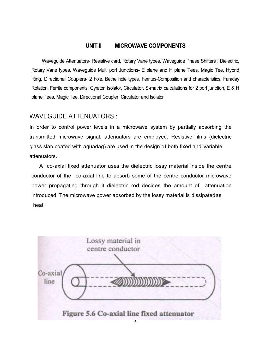 WAVEGUIDE ATTENUATORS : in Order to Control Power Levels in a Microwave System by Partially Absorbing the Transmitted Microwave Signal, Attenuators Are Employed