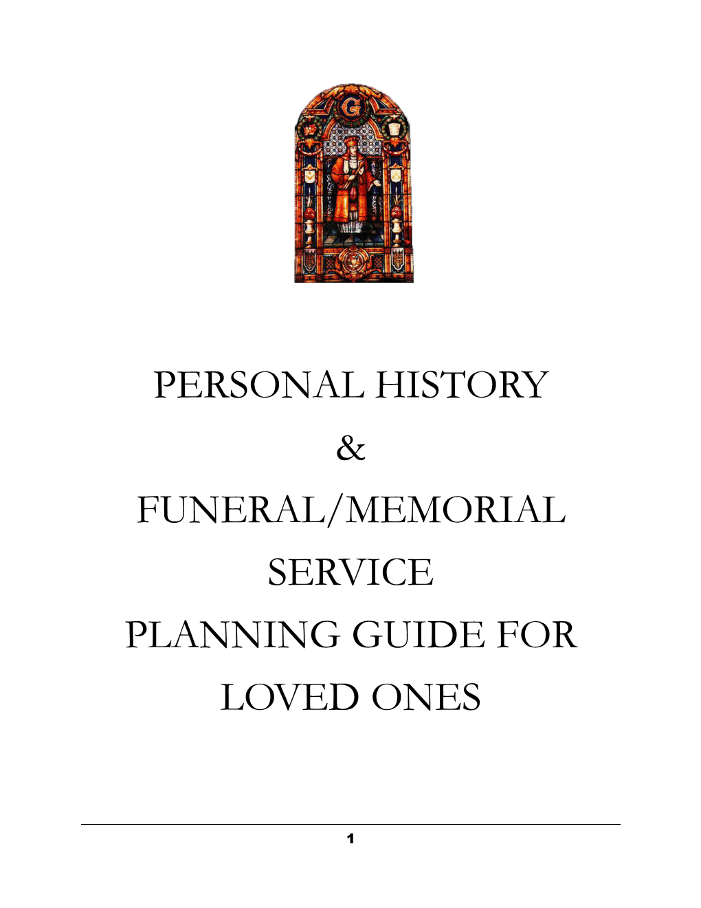 Personal History & Funeral/Memorial Service