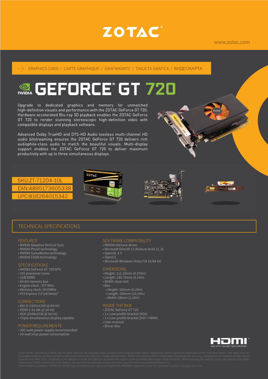 Technical Specifications Sku:Zt-71204-10L Ean