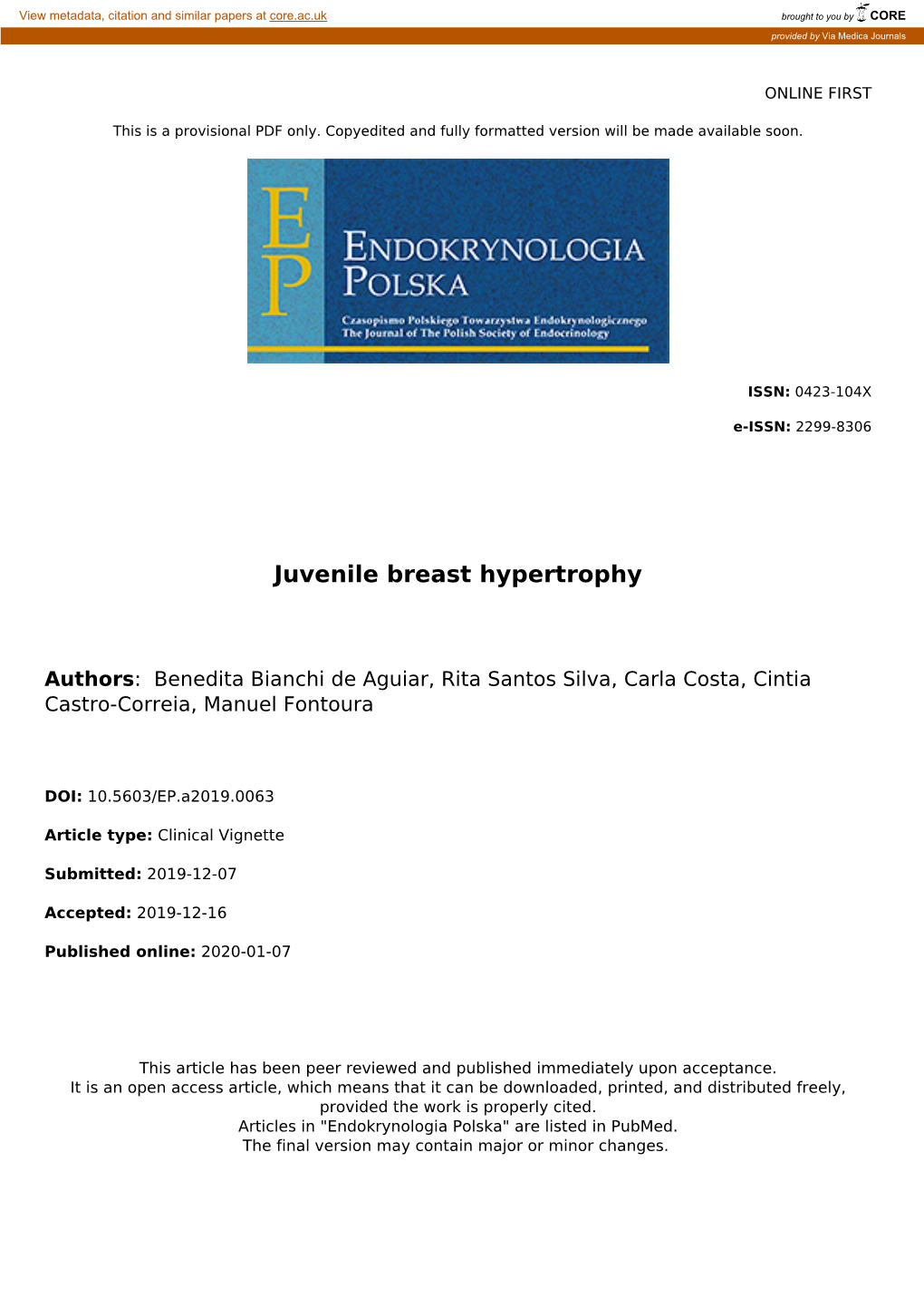 Juvenile Breast Hypertrophy