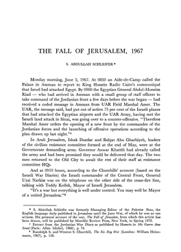 The Fall of Jerusalem, 1967