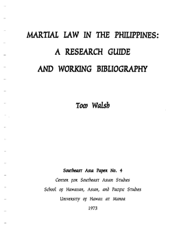 Martial Law in the Philippines