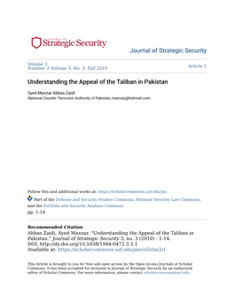 Understanding the Appeal of the Taliban in Pakistan