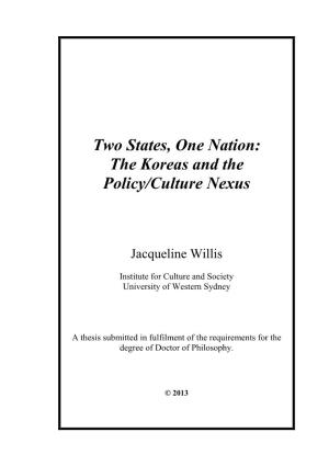 The Koreas and the Policy/Culture Nexus