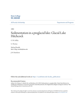 Sedimentation in a Proglacial Lake: Glacial Lake Hitchcock G