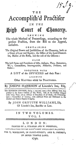 The Accomplish'd Practiser in the High Court of Chancery (1790)