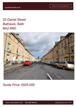 23 Daniel Street Bathwick, Bath BA2 6ND Guide Price