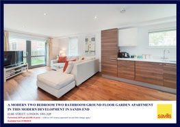 A Modern Two Bedroom Two Bathroom Ground Floor Garden Apartment in This Modern Devel Opment in Sands End Elbe Street, London, Sw6 2Qp