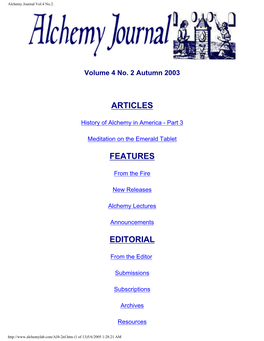 Alchemy Journal Vol.4 No.2