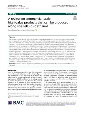 A Review on Commercial-Scale High-Value Products That Can Be