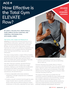 How Effective Is the Total Gym ELEVATE Row?