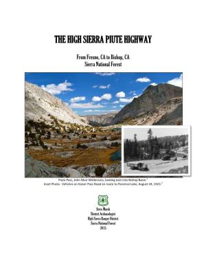The High Sierra Piute Highway