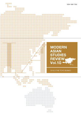 MODERN ASIAN STUDIES REVIEW Vol.10