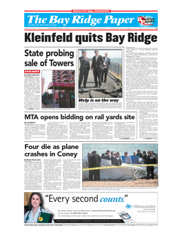 Kleinfeld Quits Bay Ridge