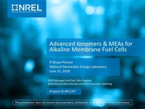 Advanced Ionomers & Meas for Alkaline Membrane Fuel Cells