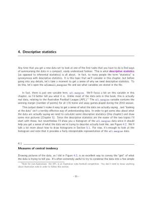 4. Descriptive Statistics