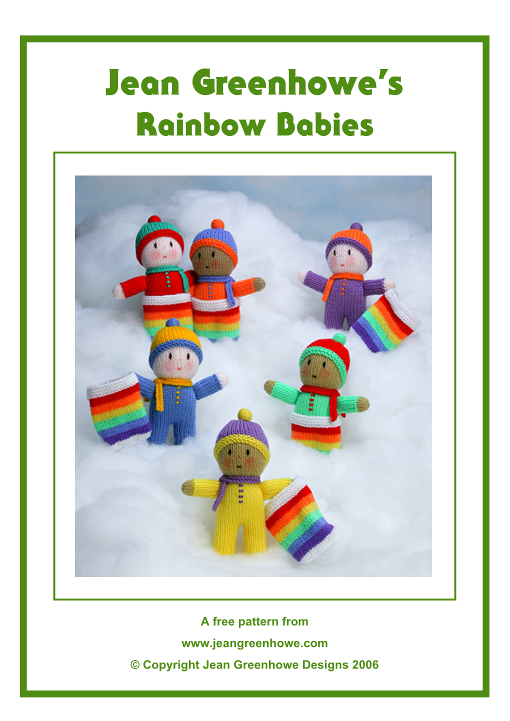 Jean Greenhowe's Rainbow Babies Pattern