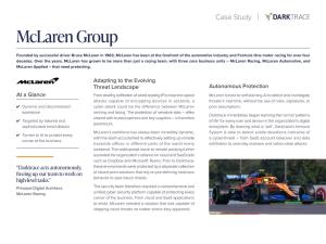Darktrace Case Study: Mclaren Group, Automotive Technology